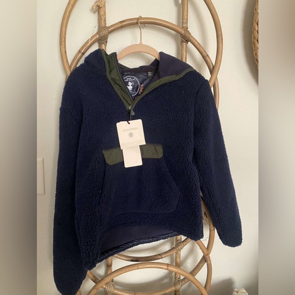 Save The Duck Navy Blue Teddy Fleece
Quarter Zip Jacket Hoodie Little Boy 12 NWT - Picture 4 of 5